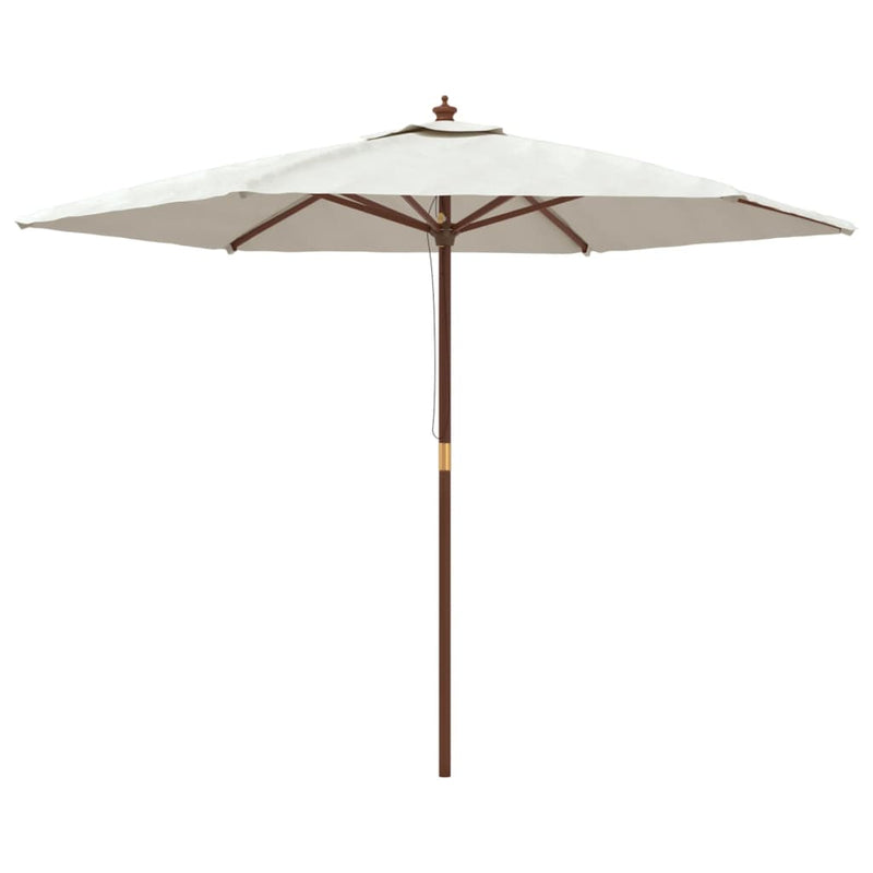 Load image into Gallery viewer, Vidaxl parasol met houten paal 299x240 cm zandkleurig