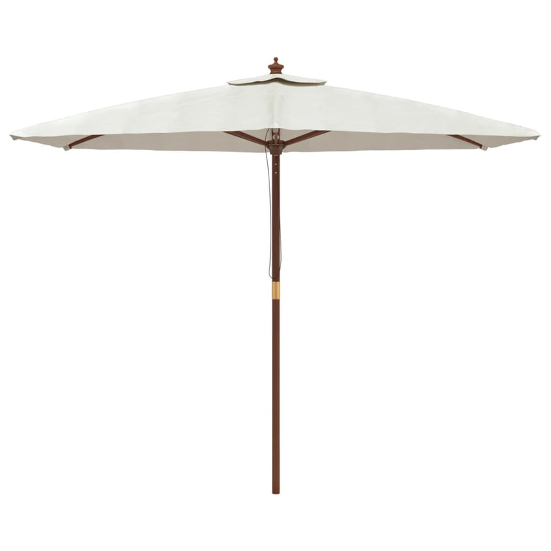 Load image into Gallery viewer, Vidaxl parasol met houten paal 299x240 cm zandkleurig