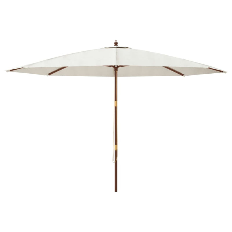 Afbeelding laden in galerijviewer, Vidaxl parasol met houten paal 400x273 cm zandkleurig