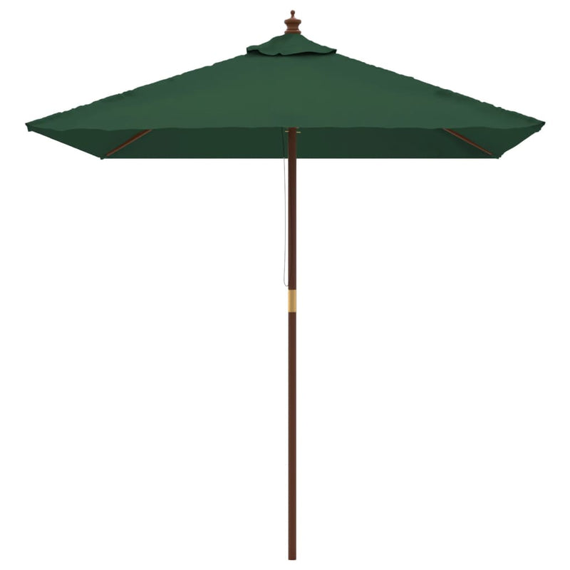 Chargez l'image dans la visionneuse de la galerie, Vidaxl parasol met houten paal 198x198x231 cm groen