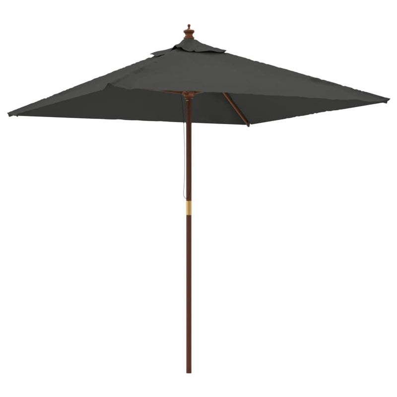 Load image into Gallery viewer, Vidaxl parasol met houten paal 198x198x231 cm antracietkleurig