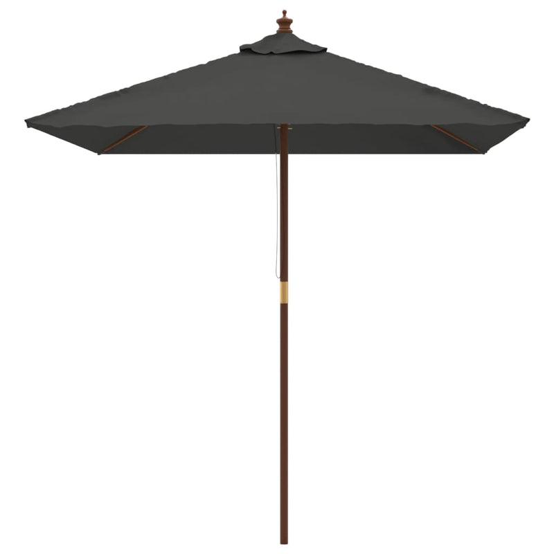 Load image into Gallery viewer, Vidaxl parasol met houten paal 198x198x231 cm antracietkleurig