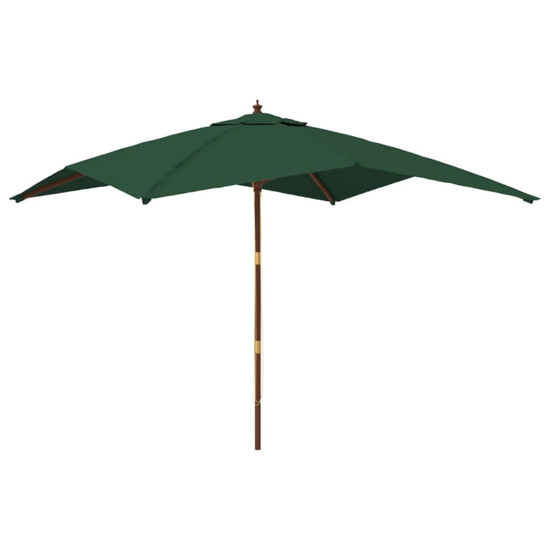 Load image into Gallery viewer, Vidaxl parasol met houten paal 300x300x273 cm groen
