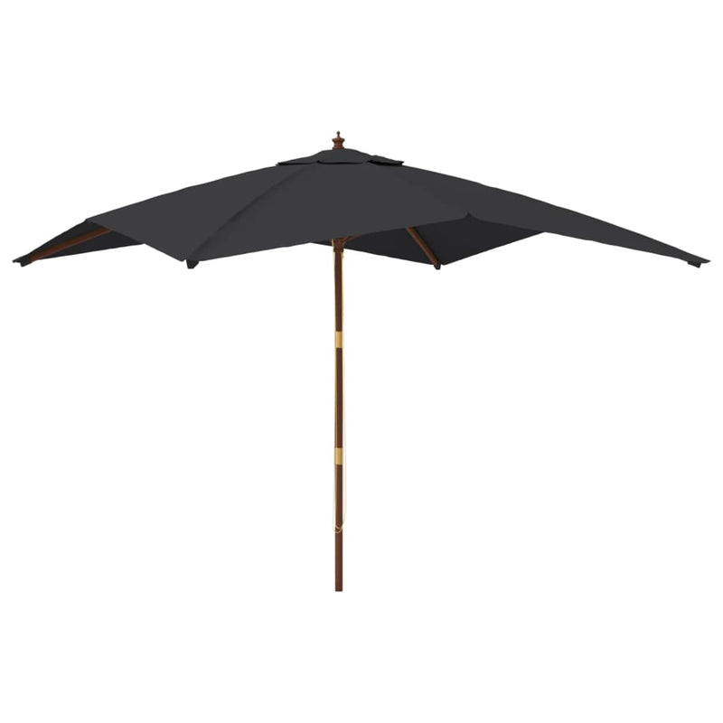 Load image into Gallery viewer, Vidaxl parasol met houten paal 300x300x273 cm zwart