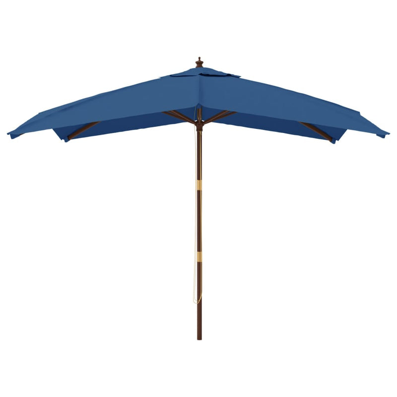 Load image into Gallery viewer, Vidaxl parasol met houten paal 300x300x273 cm azuurblauw