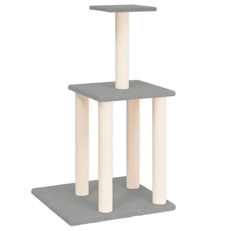 Load image into Gallery viewer, Vidaxl kattenmeubel met sisal krabpalen 85,5 cm lichtgrijs
