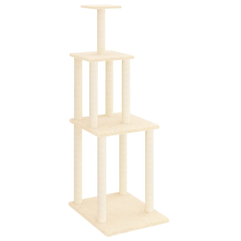 Load image into Gallery viewer, Vidaxl kattenmeubel met sisal krabpalen 149 cm crèmekleurig