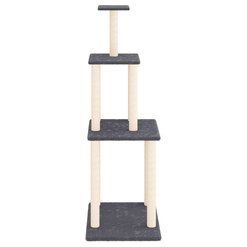 Load image into Gallery viewer, Vidaxl kattenmeubel met sisal krabpalen 149 cm donkergrijs