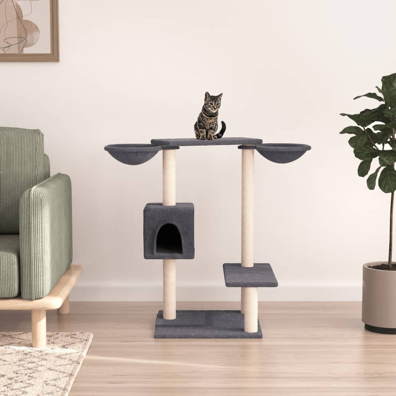 Chargez l'image dans la visionneuse de la galerie, Vidaxl kattenmeubel met krabpalen 82 cm donkergrijs