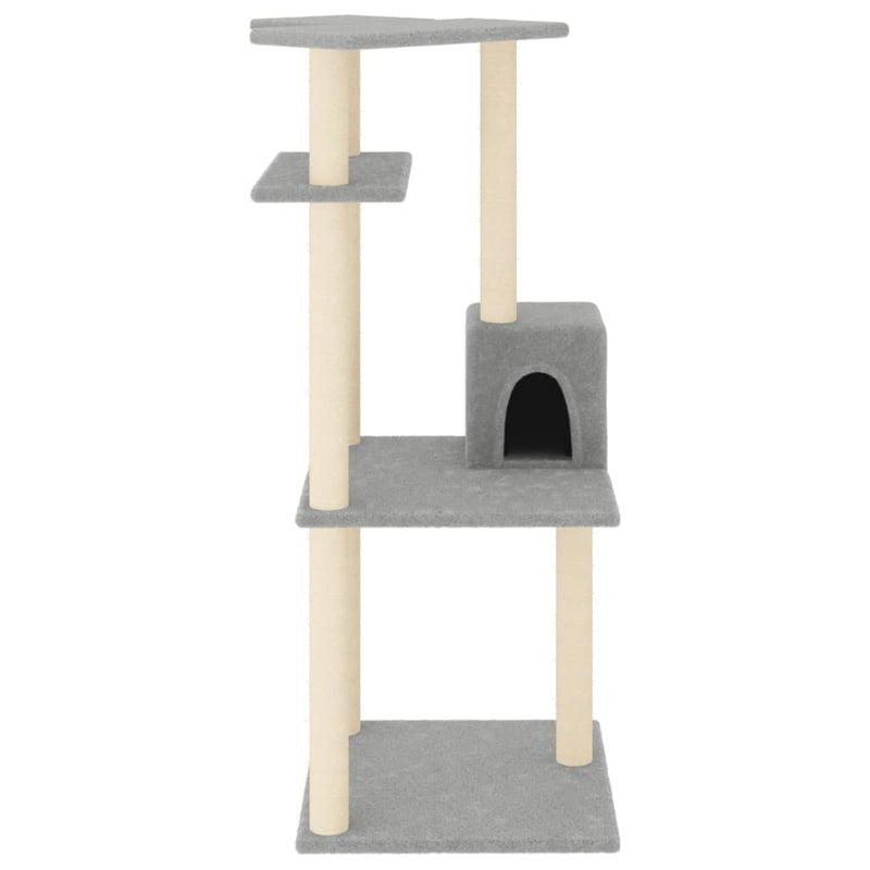 Load image into Gallery viewer, Vidaxl kattenmeubel met sisal krabpalen 123 cm lichtgrijs
