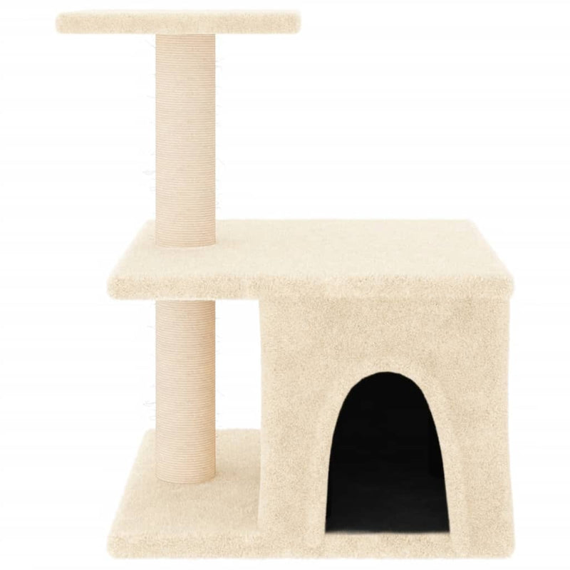Load image into Gallery viewer, Vidaxl kattenmeubel met sisal krabpalen 48 cm crèmekleurig
