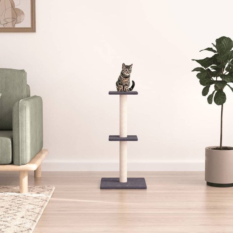 Load image into Gallery viewer, Vidaxl kattenmeubel met sisal krabpalen 73 cm donkergrijs