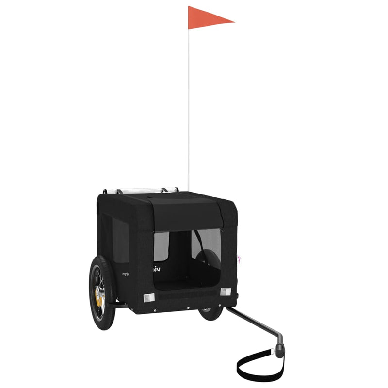 Load image into Gallery viewer, Vidaxl hondenfietstrailer oxford stof en ijzer zwart