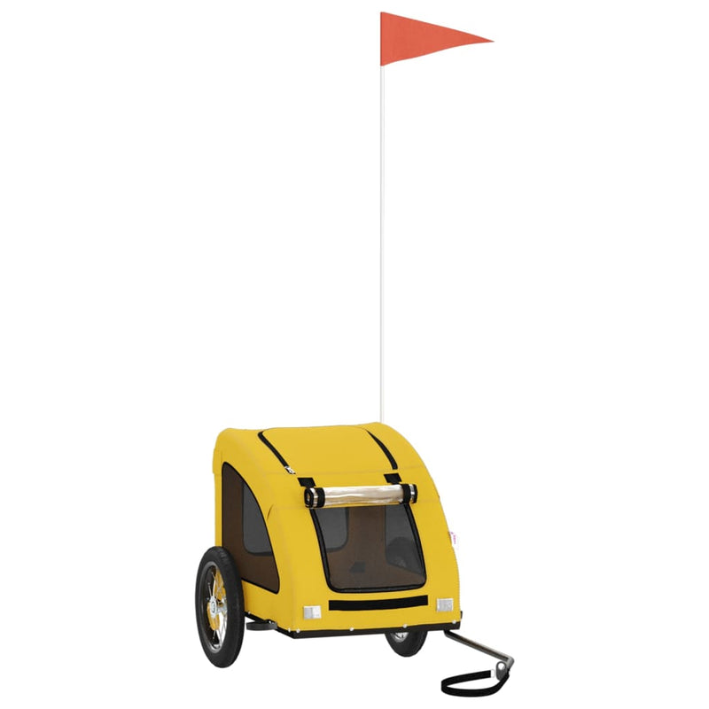 Load image into Gallery viewer, Vidaxl hondenfietstrailer oxford stof en ijzer geel