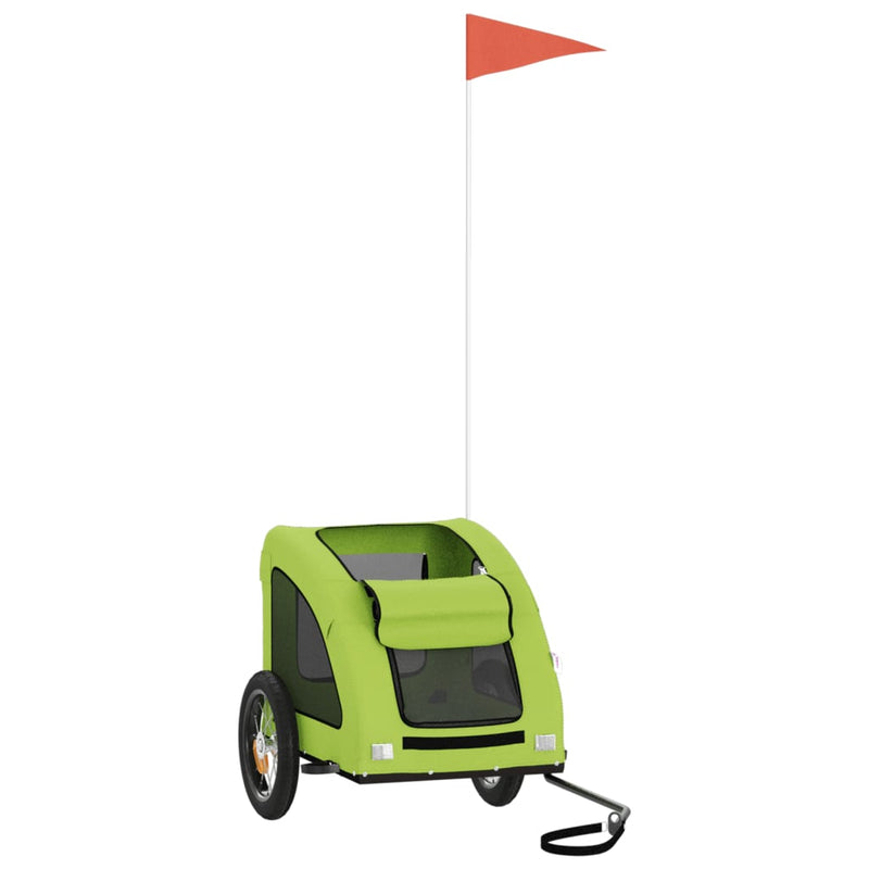 Load image into Gallery viewer, Vidaxl hondenfietstrailer oxford stof en ijzer groen