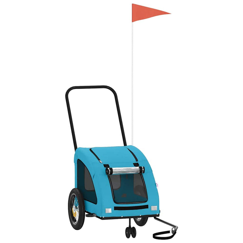 Load image into Gallery viewer, Vidaxl hondenfietstrailer oxford stof en ijzer blauw