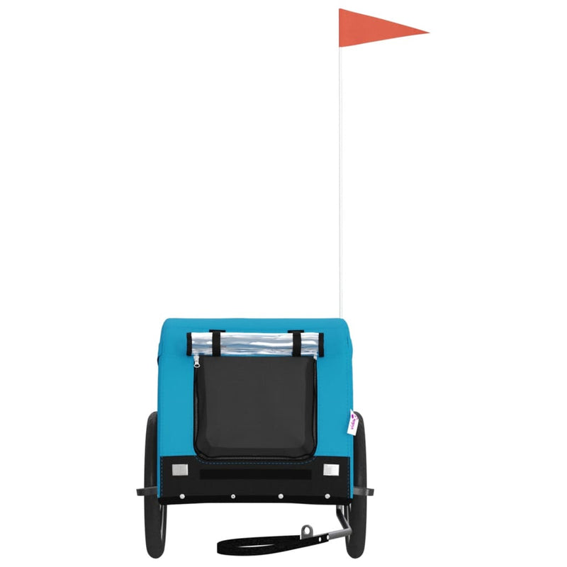 Load image into Gallery viewer, Vidaxl hondenfietstrailer oxford stof en ijzer blauw en zwart