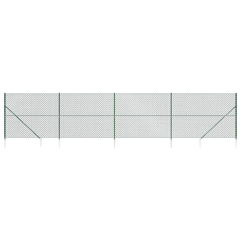 ギャラリービューアに画像をロードする, Vidaxl gaashek met grondankers 1,4x10 m groen
