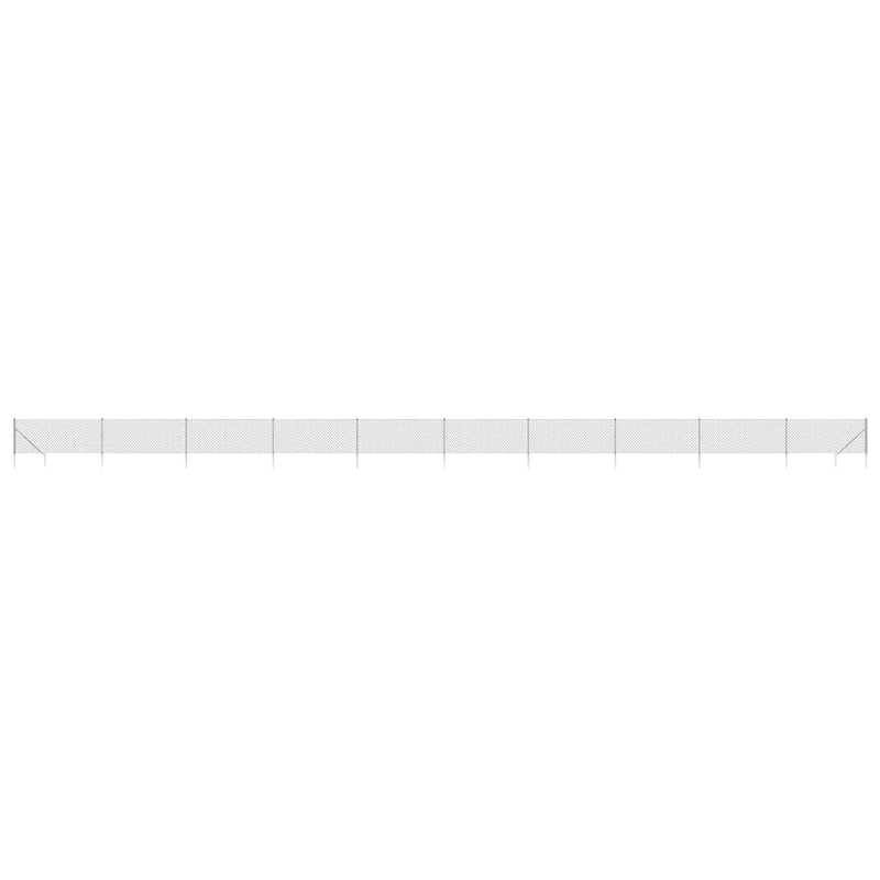 Load image into Gallery viewer, VidaXL Gaashek met grondankers 0,8x25 m zilverkleurig