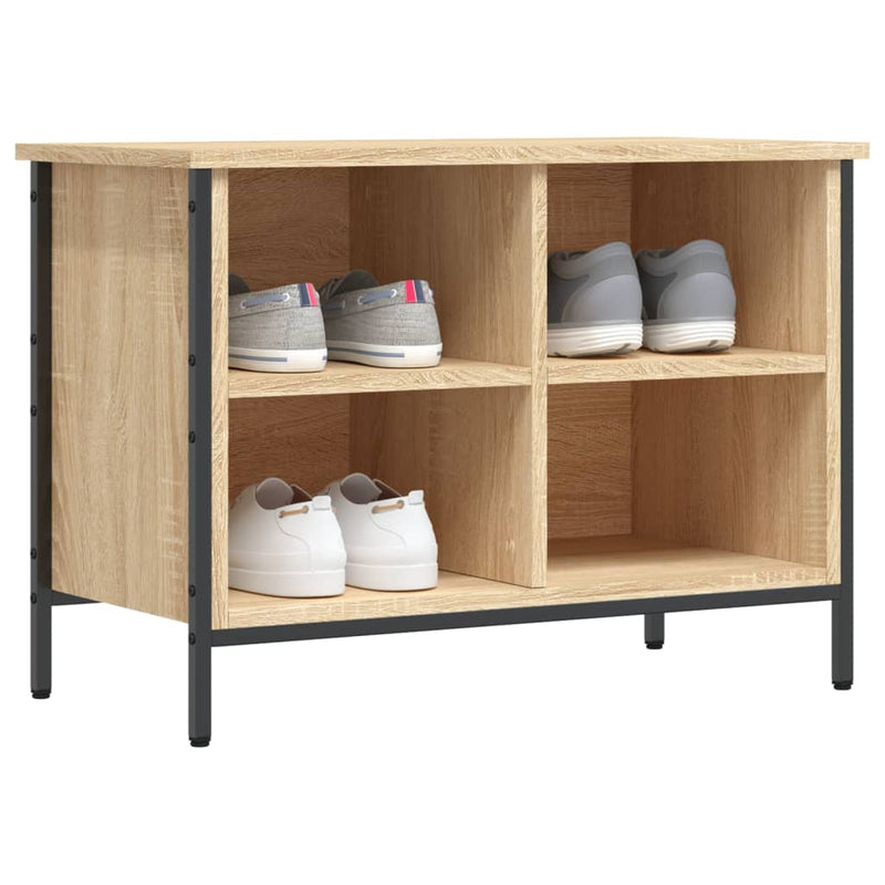 Load image into Gallery viewer, Vidaxl schoenenkast 69x35x50 cm bewerkt hout sonoma eikenkleurig