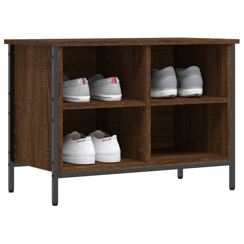 Load image into Gallery viewer, Vidaxl schoenenkast 69x35x50 cm bewerkt hout bruin eikenkleur
