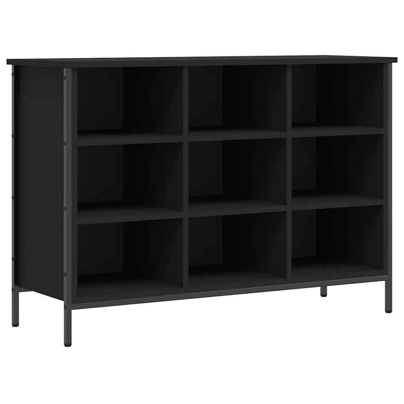 Load image into Gallery viewer, Vidaxl schoenenkast 100x35x70 cm bewerkt hout zwart