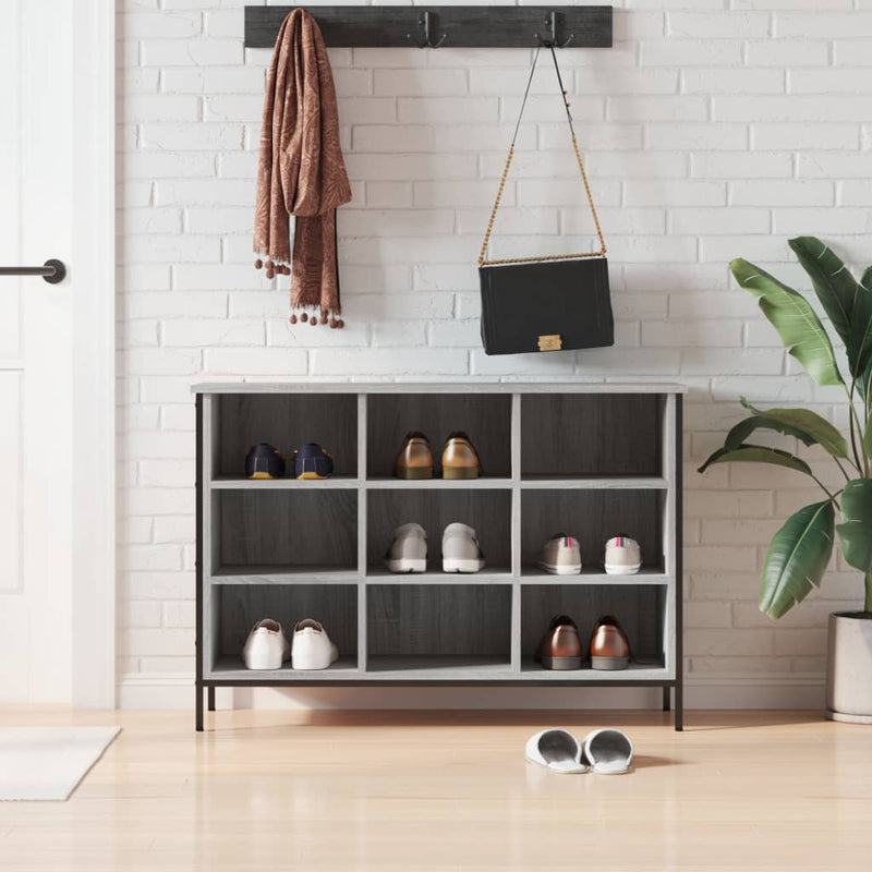 Load image into Gallery viewer, Vidaxl schoenenkast 100x35x70 cm bewerkt hout grijs sonoma eikenkleur