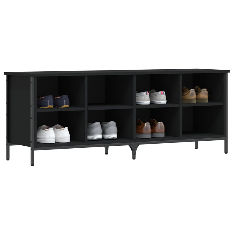 Load image into Gallery viewer, VidaXL Schoenenkast 131x35x50 cm bewerkt hout zwart