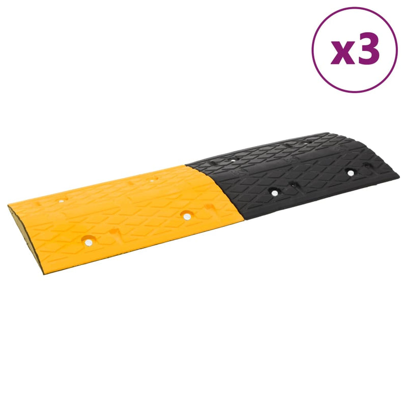 Load image into Gallery viewer, Vidaxl verkeersdrempels 3 st 97x32,5x4 cm rubber geel en zwart