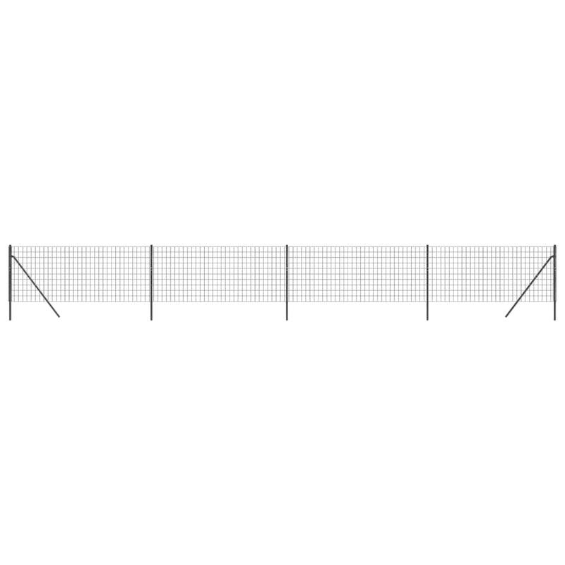 Cargue la imagen en el visor de la galería, VidaXL Draadgaashek 1,1x10 m gegalvaniseerd staal antracietkleurig