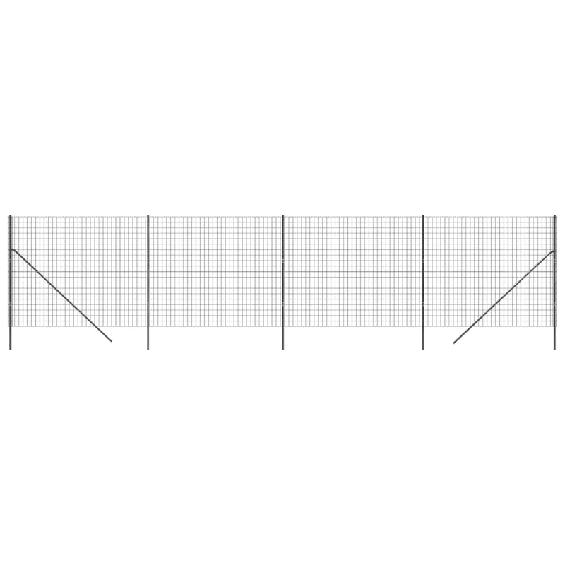 Load image into Gallery viewer, Vidaxl draadgaashek 2,2x10 m gegalvaniseerd staal antracietkleurig