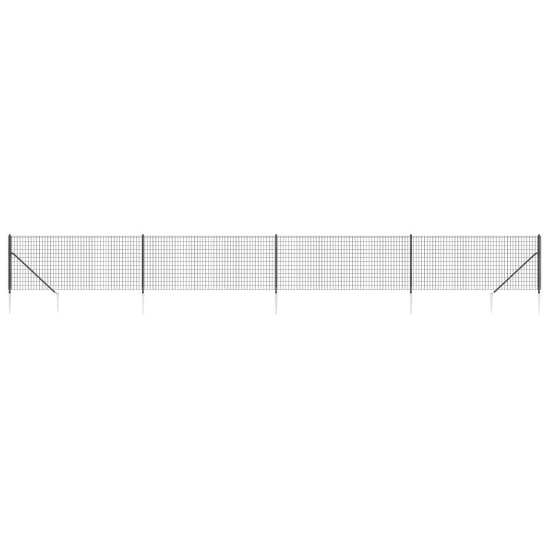 Load image into Gallery viewer, Vidaxl draadgaashek met grondankers 1,1x10 m antracietkleurig