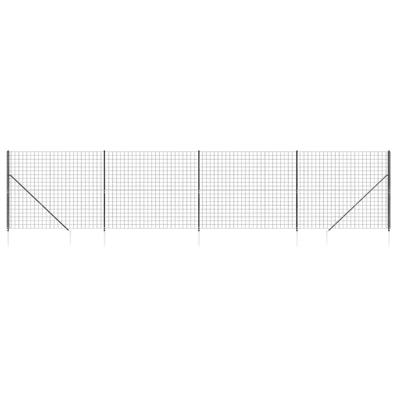 Load image into Gallery viewer, Vidaxl draadgaashek met grondankers 1,6x10 m antracietkleurig