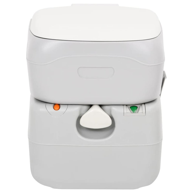 ギャラリービューアに画像をロードする, Vidaxl campingtoilet draagbaar 22+12 l hdpe grijs en wit