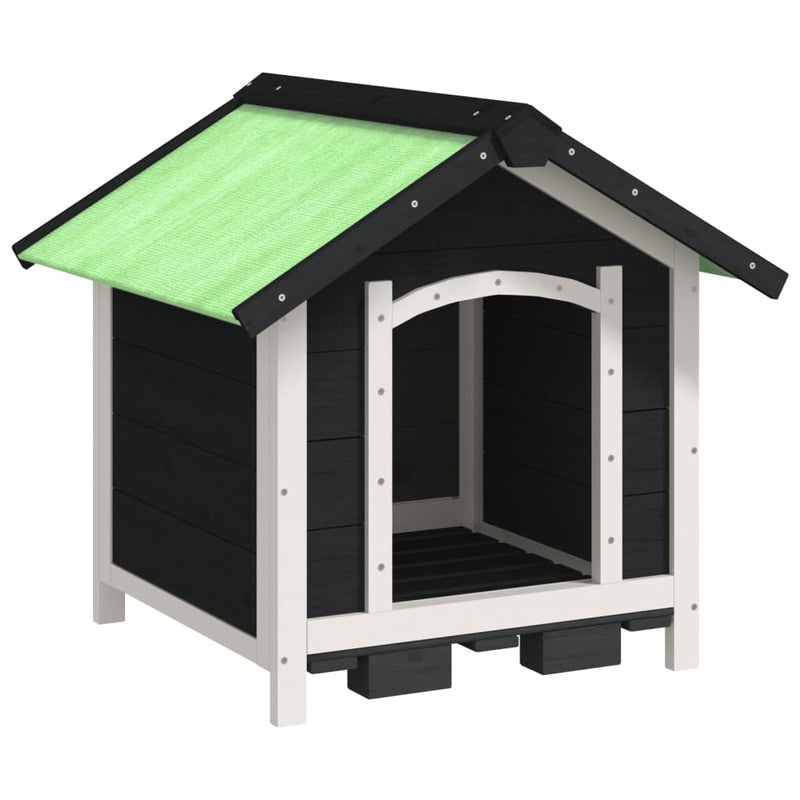 Load image into Gallery viewer, Vidaxl hondenhok 65x65x61,5 cm massief grenenhout grijs