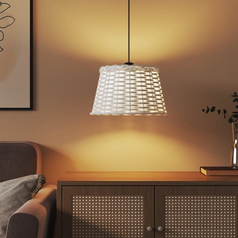 Load image into Gallery viewer, Vidaxl plafondlampenkap ø38x23 cm wicker wit