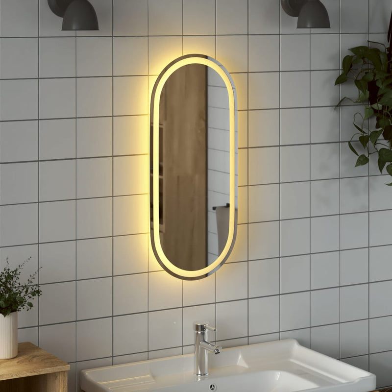 Chargez l'image dans la visionneuse de la galerie, Vidaxl badkamerspiegel led ovaal 80x35 cm