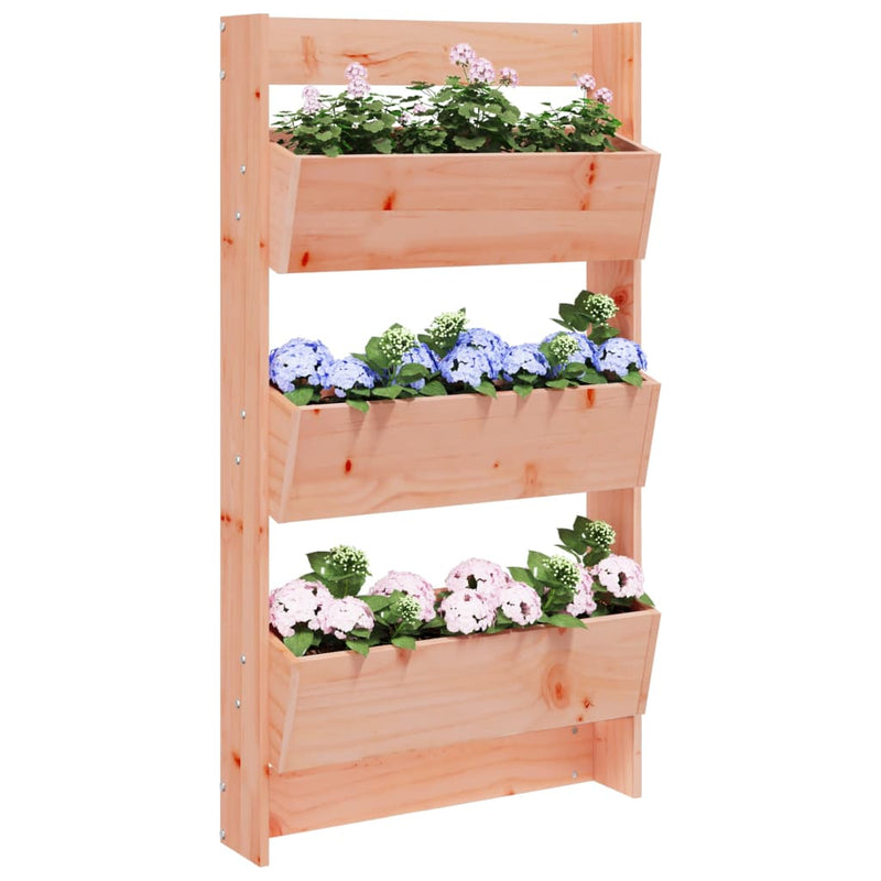 Afbeelding laden in galerijviewer, Vidaxl plantenbak wandmontage 3-laags 60x18,5x110 cm douglashout