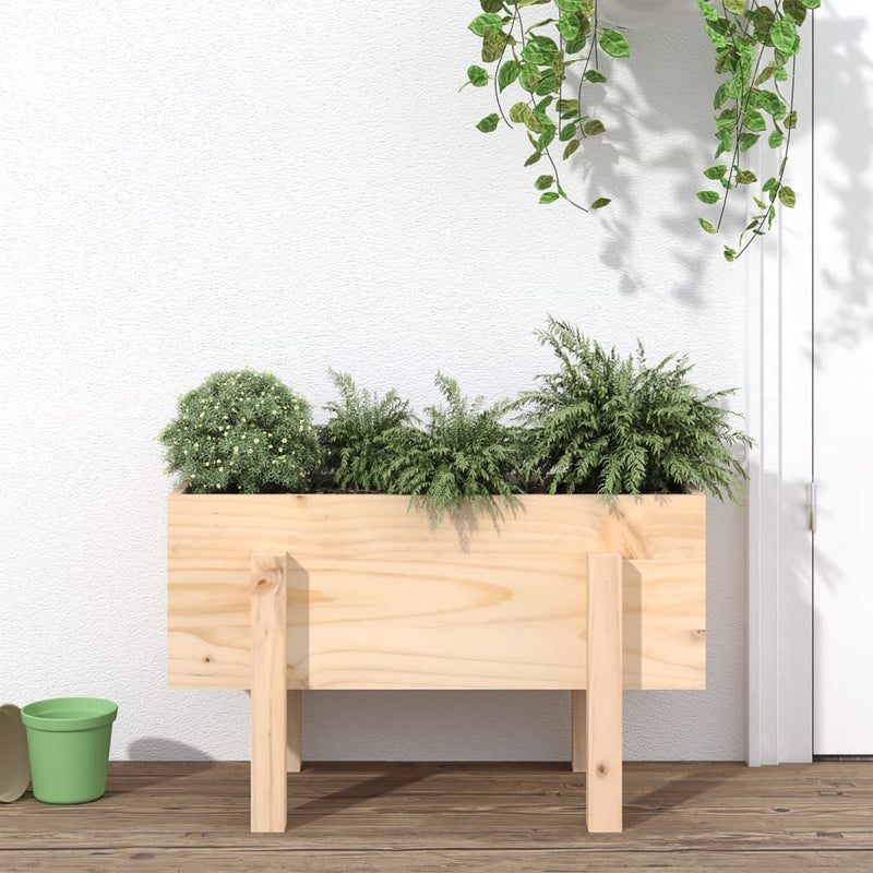 Cargue la imagen en el visor de la galería, Vidaxl plantenbak 62x30x38 cm massief grenenhout