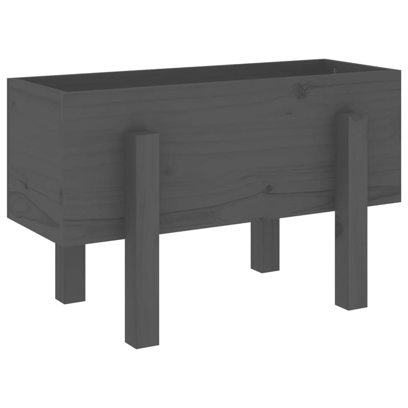 Load image into Gallery viewer, Vidaxl plantenbak 62x30x38 cm massief grenenhout grijs