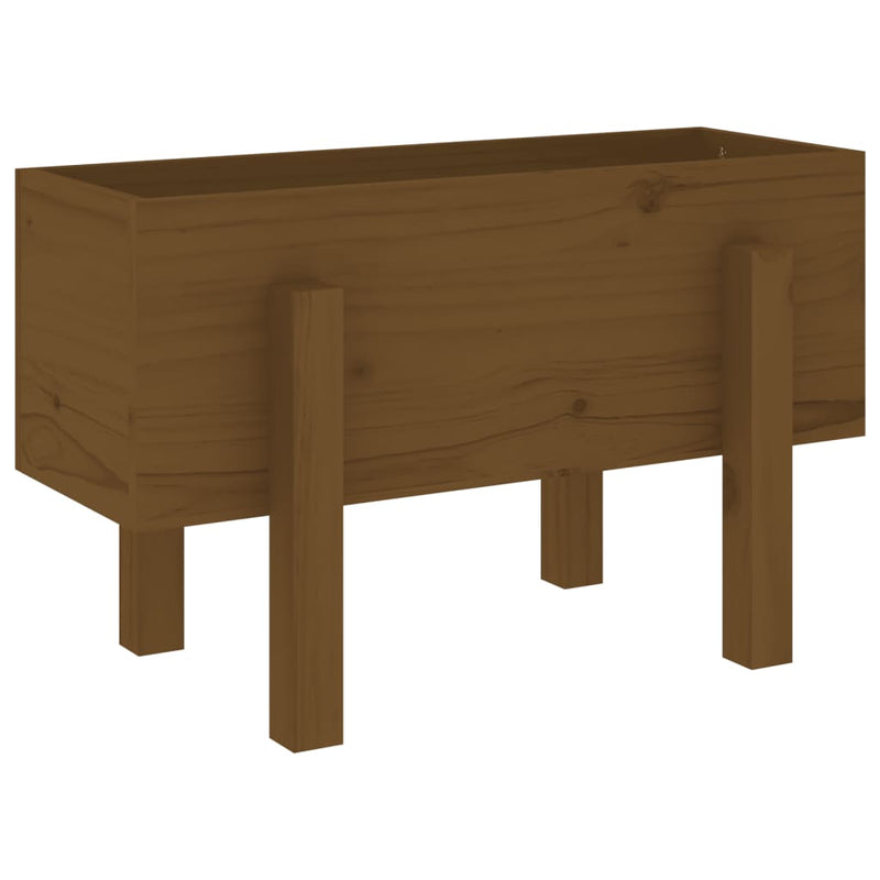 Cargue la imagen en el visor de la galería, Vidaxl plantenbak 62x30x38 cm massief grenenhout honingbruin