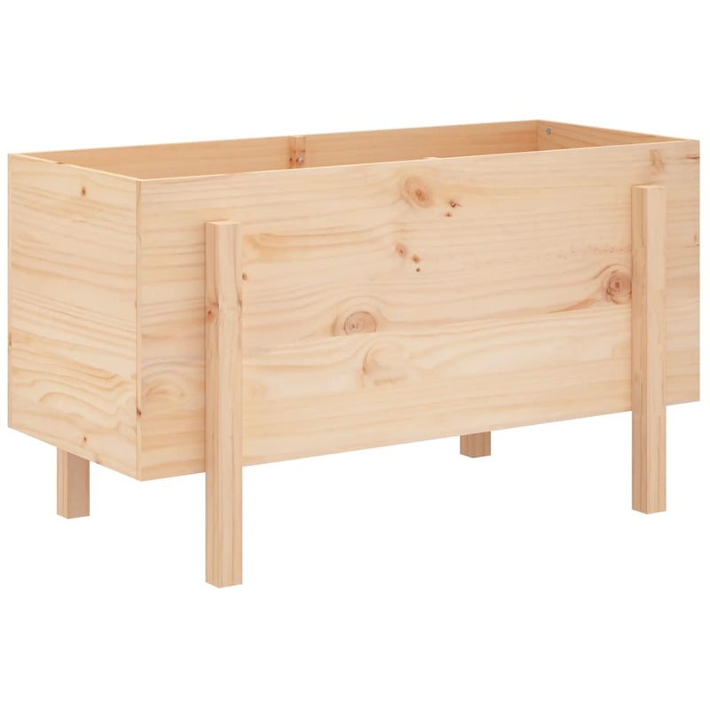 Cargue la imagen en el visor de la galería, Vidaxl plantenbak verhoogd 101x50x57 cm massief grenenhout