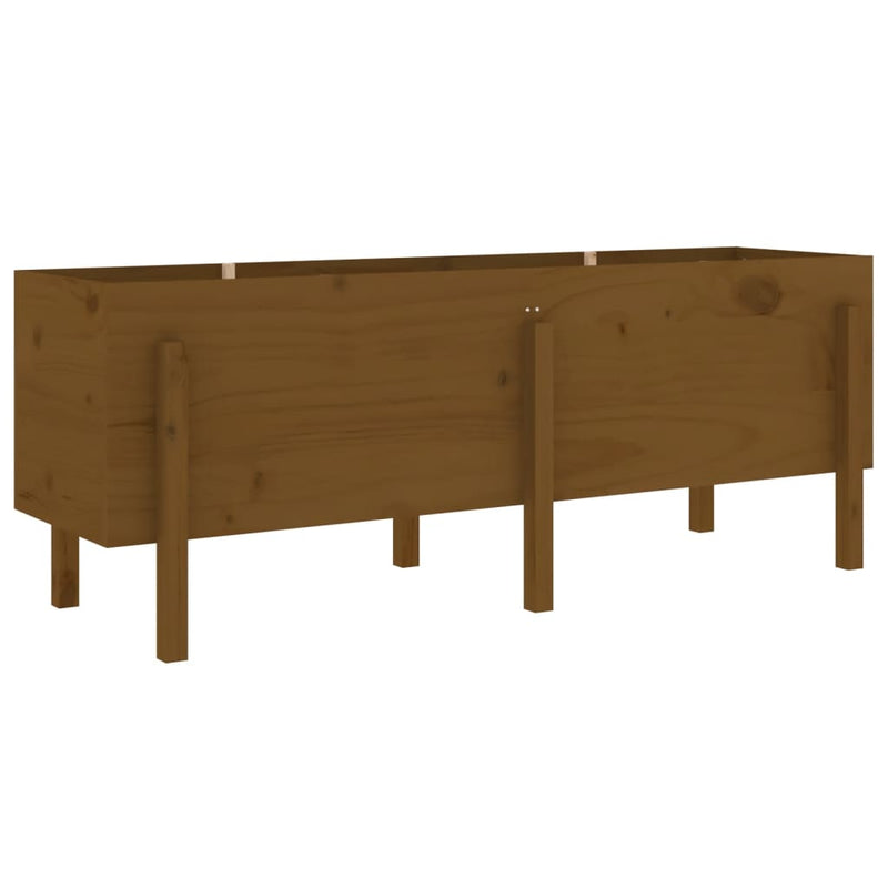 Cargue la imagen en el visor de la galería, Vidaxl plantenbak verhoogd 160x50x57 cm massief grenenhout honingbruin