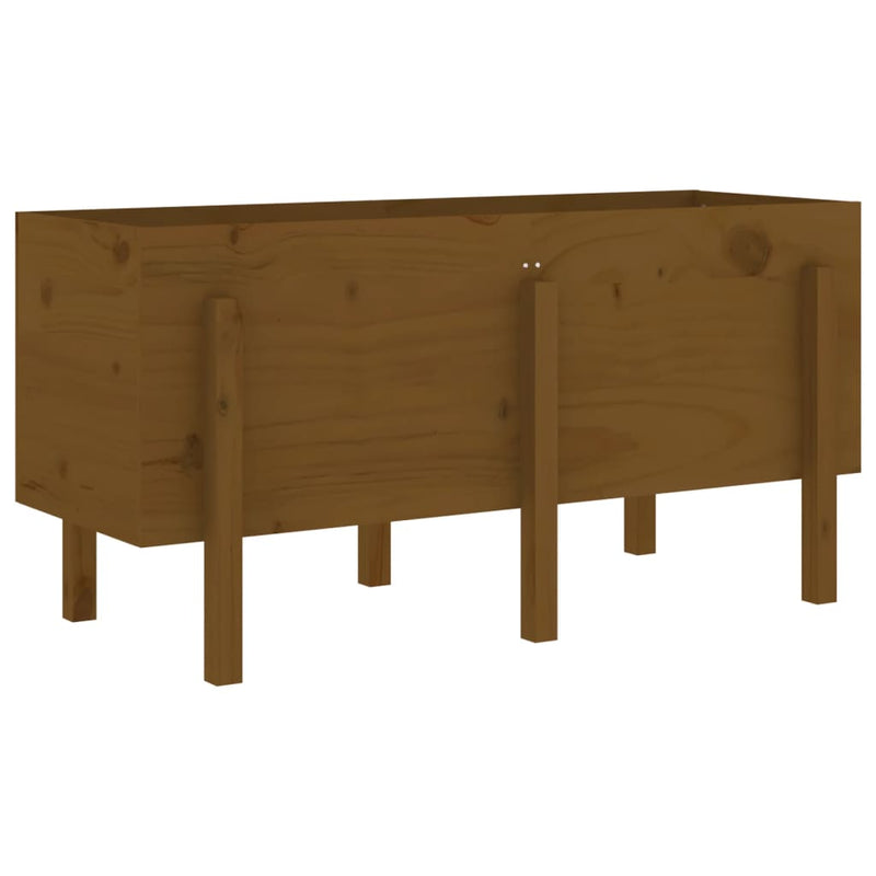 ギャラリービューアに画像をロードする, Vidaxl plantenbak verhoogd 121x50x57 cm massief grenenhout honingbruin