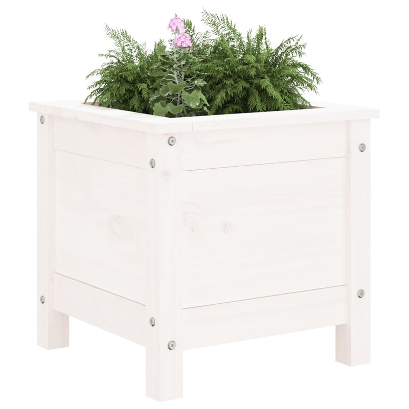 Load image into Gallery viewer, Vidaxl plantenbak 40x40x39 cm massief grenenhout wit