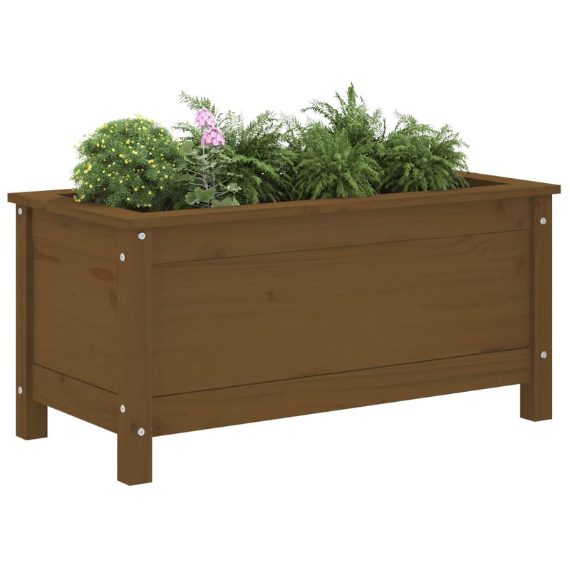 Load image into Gallery viewer, Vidaxl plantenbak 82,5x40x39 cm massief grenenhout honingbruin
