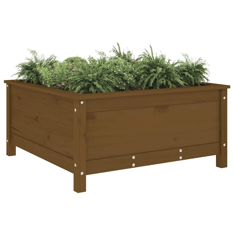 Load image into Gallery viewer, Vidaxl plantenbak 82,5x82,5x39 cm massief grenenhout honingbruin