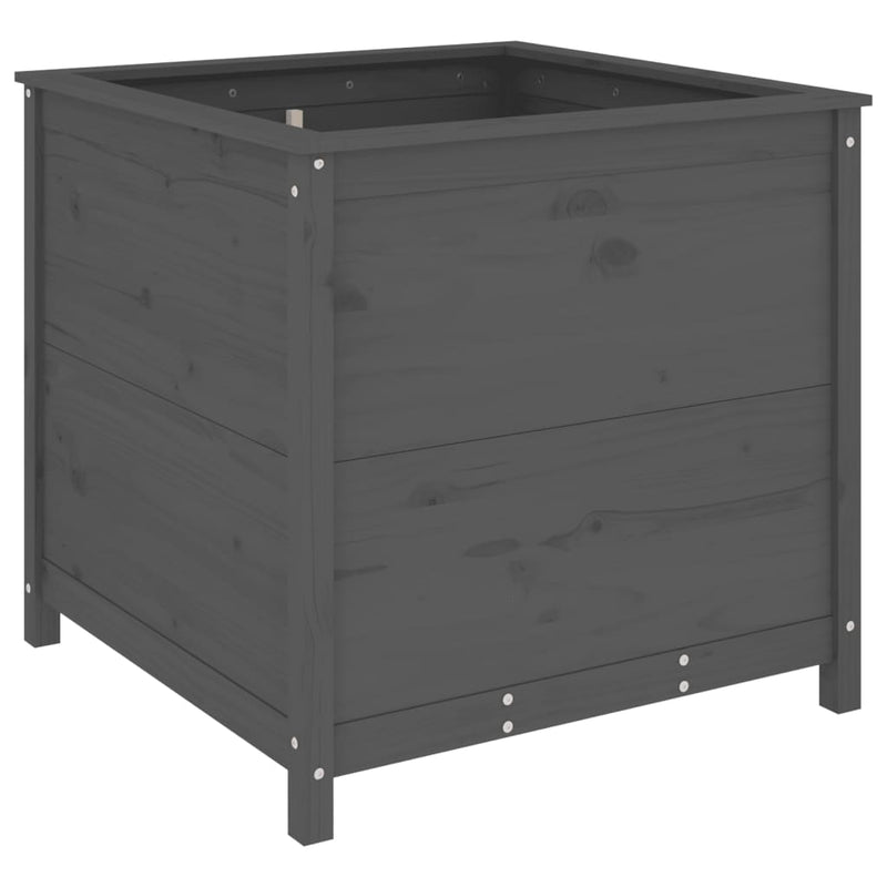 Load image into Gallery viewer, Vidaxl plantenbak 82,5x82,5x78 cm massief grenenhout grijs