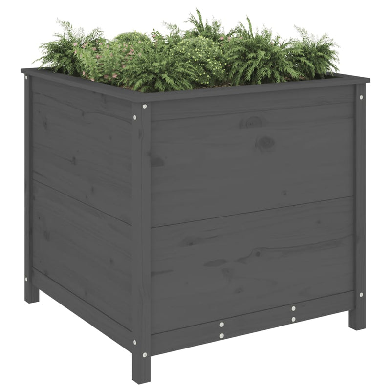 Load image into Gallery viewer, Vidaxl plantenbak 82,5x82,5x78 cm massief grenenhout grijs