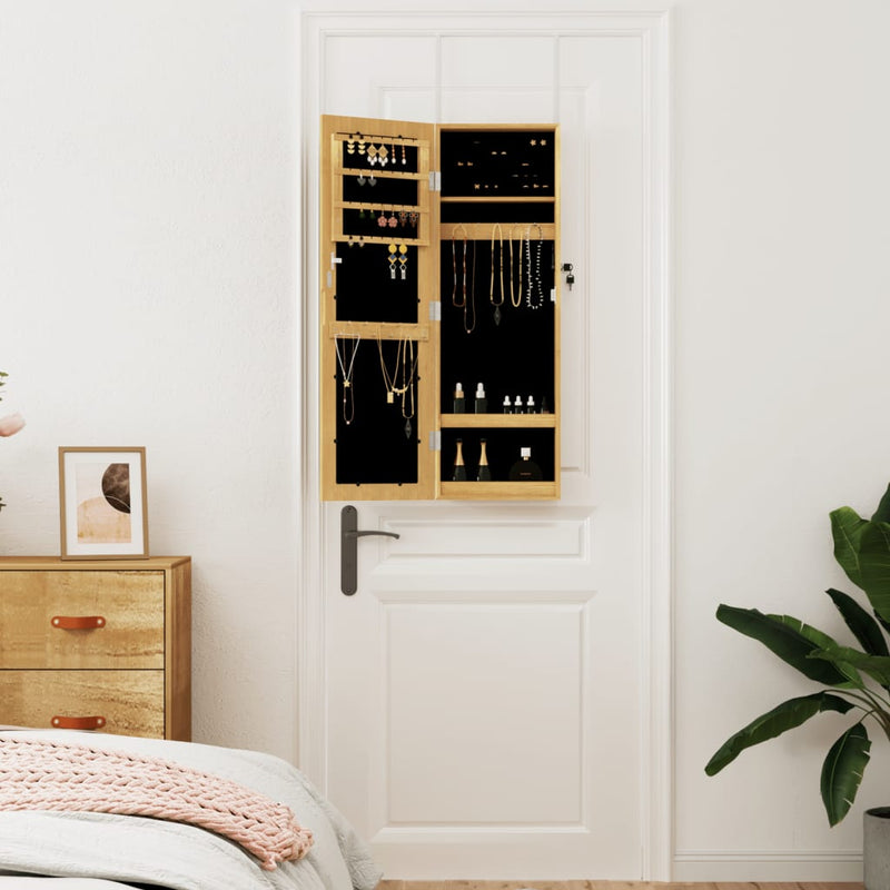 Load image into Gallery viewer, Vidaxl sieradenkast met spiegel wandgemonteerd 30x8,5x90 cm wit